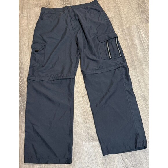 Cargo Hiking Pants Men 34 Convertible Zip Off Shorts Gray 90s VTG Utility Travel - Picture 1 of 6